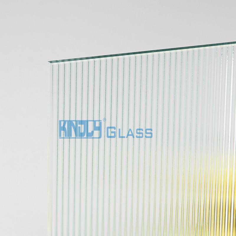 Vidrio impreso flutelita B enrollado transparente W=3mm